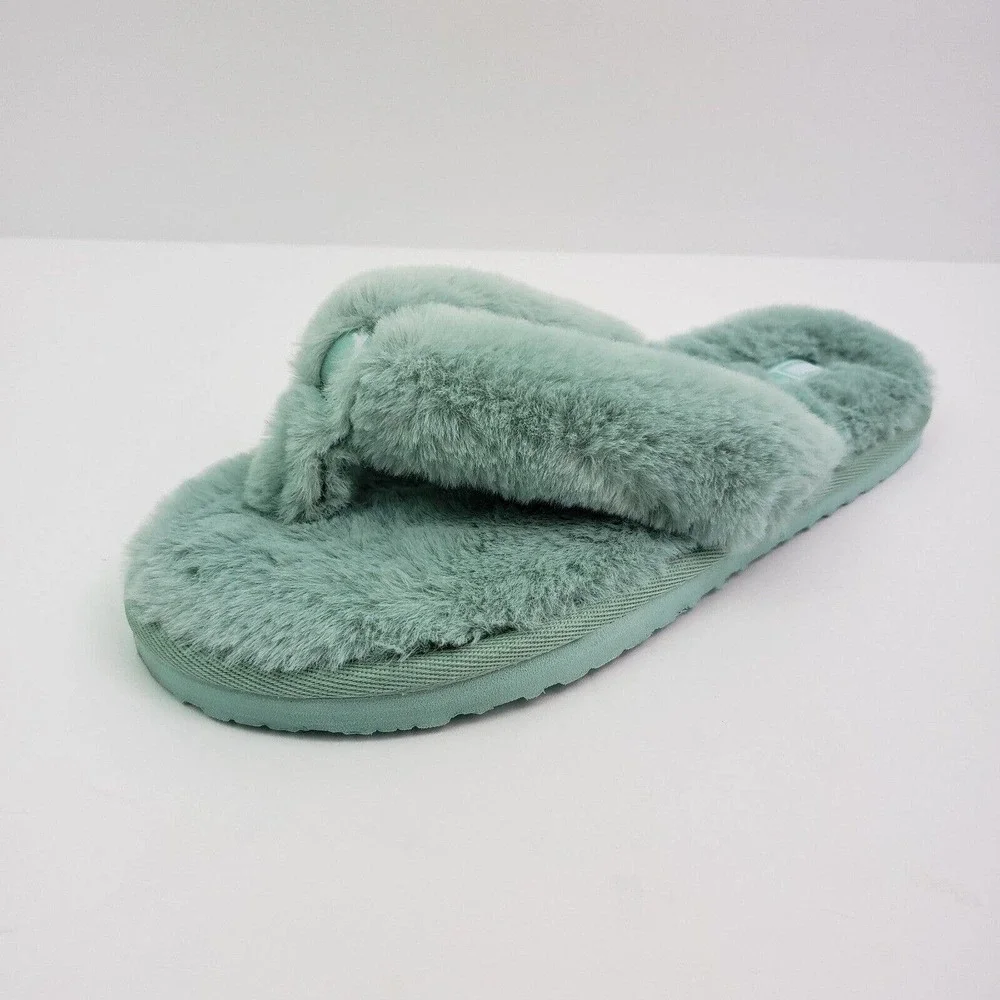 Puma Fluff Flip BX JR Girls Sz 7Y Womens Sz 8.5 Eggshell Blue Flip Flop Sandals